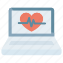 healthcare, heart, laptop, web, medical, hospital, emergency
