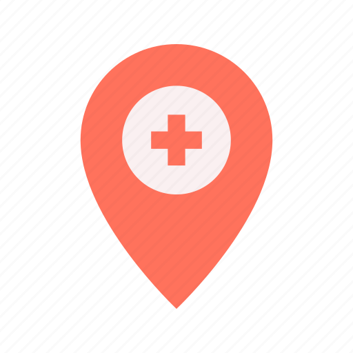 Hospital location, check in, pin, location icon - Download on Iconfinder