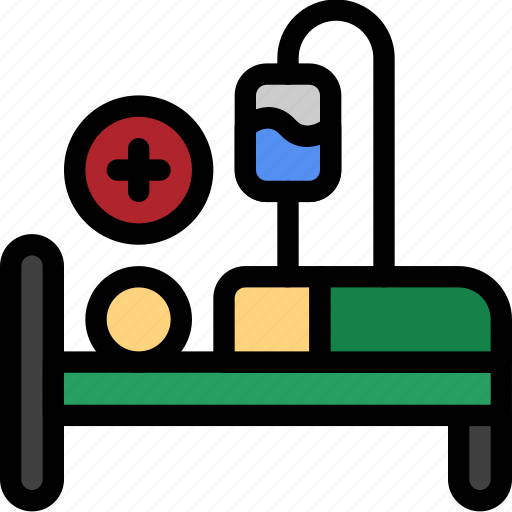 Rehabilitation, illness, surgery, treatment, injection, sleep, infusion icon - Download on Iconfinder