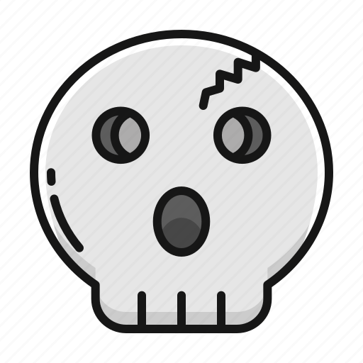 Cracked, halloween, horror, skull icon - Download on Iconfinder