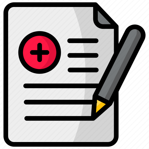 Hospital, medical, record, file, writing icon - Download on Iconfinder