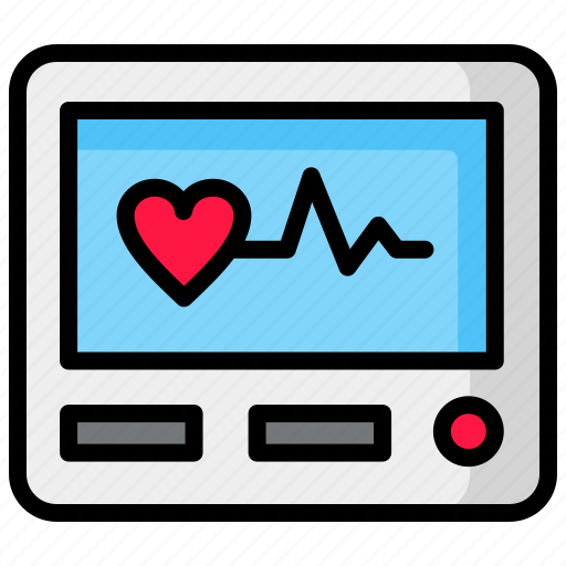Hospital, electrocardiography, heart, rate, measure icon - Download on Iconfinder