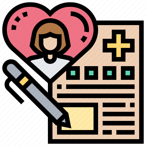 Document, history, medical, patient, record icon - Download on Iconfinder