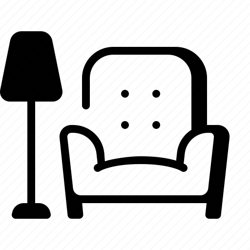 Armchair, lamp, relax, chill, living room icon - Download on Iconfinder