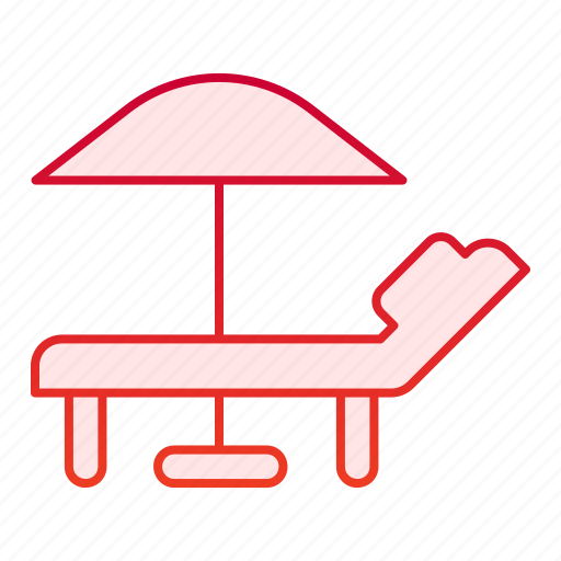 Beach, umbrella, chair, lounge, parasol, season, summer icon - Download on Iconfinder