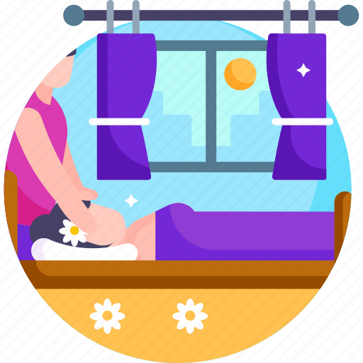 Double bed, bed, hotel, room, bedroom icon - Download on Iconfinder