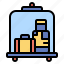 baggage, cart, hotel, luggage, travel, trolley 