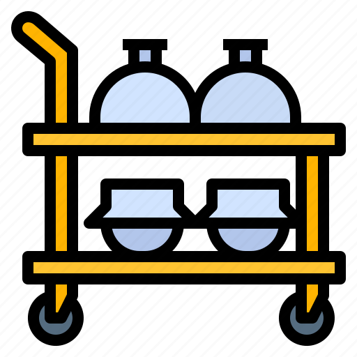 Cart, food, room, serve, service icon - Download on Iconfinder