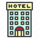 hotel, building, front, travel