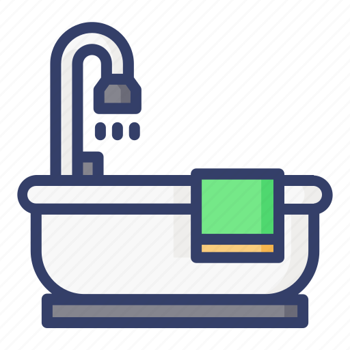 Bathtub, bath, bathroom, shower icon - Download on Iconfinder
