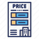 price, list, checklist, sale, tag
