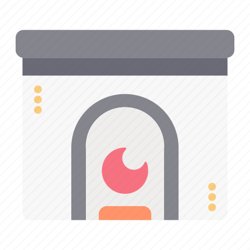 Fireplace, interior, house, property icon - Download on Iconfinder