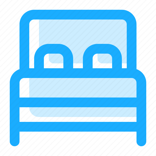Hotel, double, bed, furniture, bedroom, interior, sleep icon - Download on Iconfinder