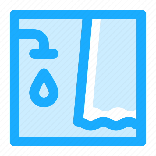 Hotel, shower, bath, bathroom, water, bathtub, tub icon - Download on Iconfinder