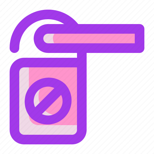 Hotel, door, hanger, entry, prohibition, restriction, do not disturb icon - Download on Iconfinder