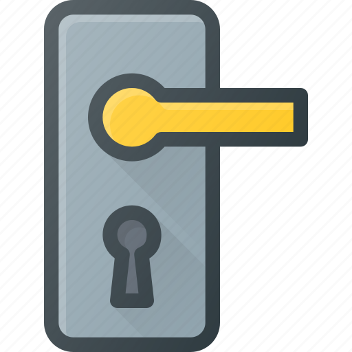 Door, handle, hole, key, lock icon - Download on Iconfinder