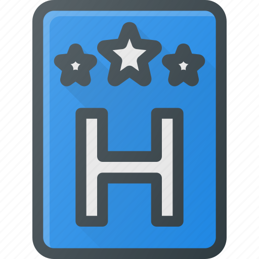 Hotel, sign, stars, three icon - Download on Iconfinder