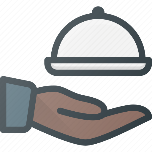 Food, hand, hold, restaurant, waiter icon - Download on Iconfinder