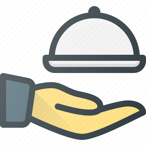 Food, hand, hold, restaurant, waiter icon - Download on Iconfinder
