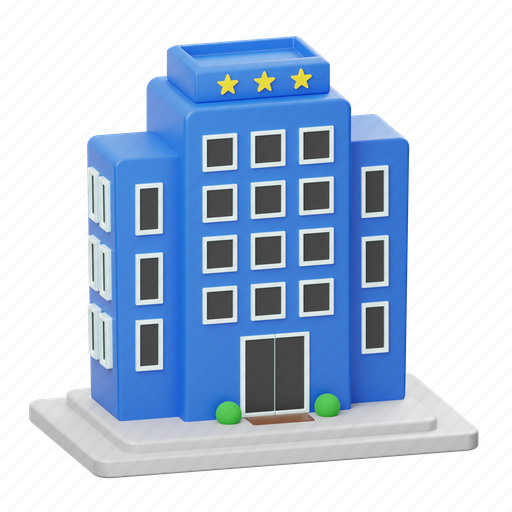 Hotel, service, travel 3D illustration - Download on Iconfinder