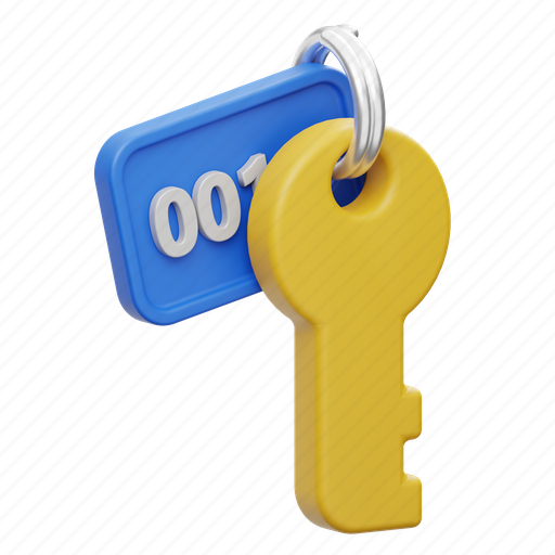 Key, room, lock 3D illustration - Download on Iconfinder