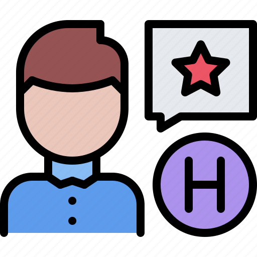 Review, man, star, hotel, travel icon - Download on Iconfinder
