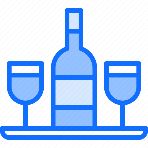 Wine, glass, tray, hotel, travel icon - Download on Iconfinder