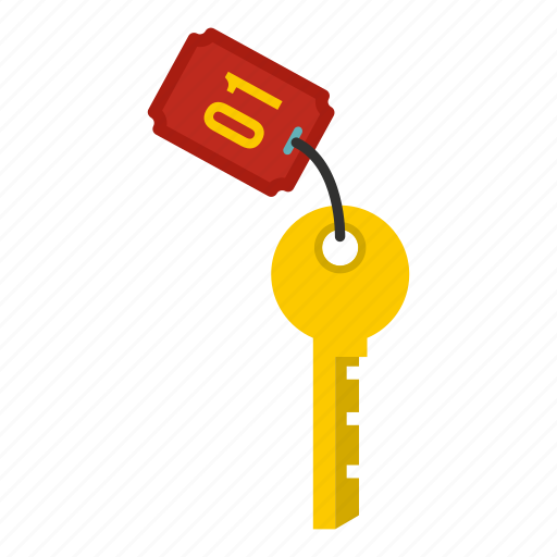 Door, hotel, key, number, realistic, room, travel icon - Download on Iconfinder