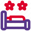 bed, pictogram, flower