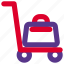 luggage, trolley, pictogram 