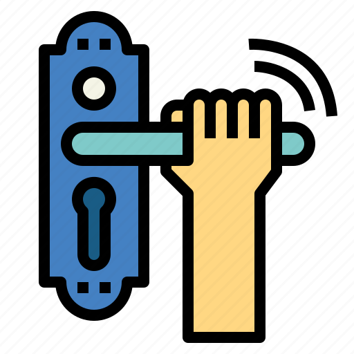 Door, handle, lock, control, security, hand icon - Download on Iconfinder
