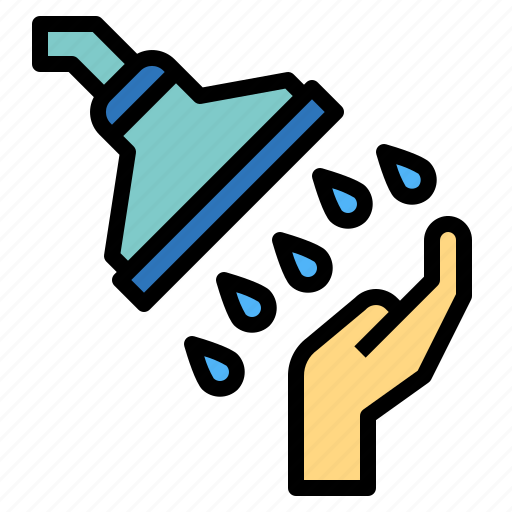 Shower, hand, cleaning, bathroom, head icon - Download on Iconfinder