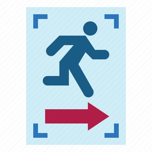 Emergency, exit, fire, signaling, security, direction icon - Download on Iconfinder