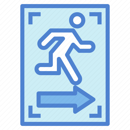 Emergency, exit, fire, signaling, security, direction icon - Download on Iconfinder