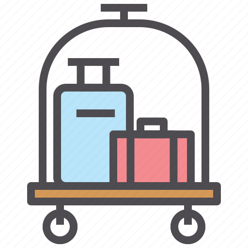 Bag, bellhop, hotel, luggage, porter, suitcase icon - Download on Iconfinder