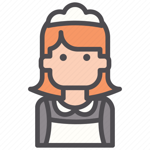 Cleaning, hotel, housekeeper, maid, service, woman icon - Download on Iconfinder