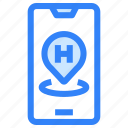 hotel, room, mobile, booking, location, map, phone