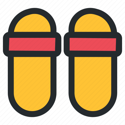 Hotel, room, slippers, floaters, footwear, fashion icon - Download on Iconfinder