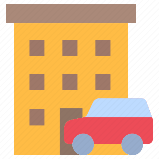 Hotel, room, building, apartment, condo, architecture, car icon - Download on Iconfinder