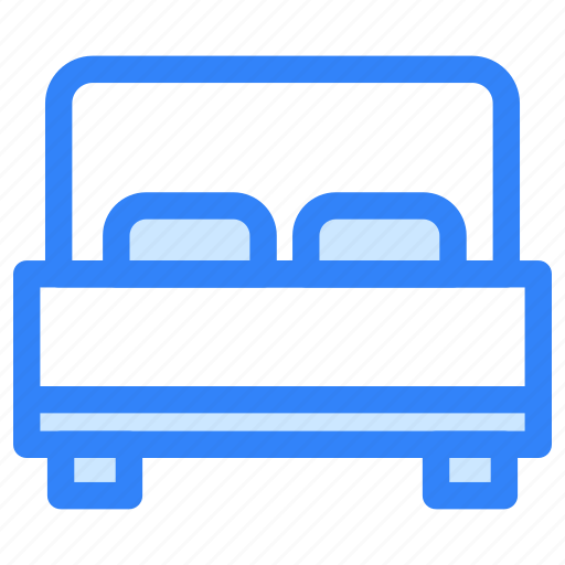 Hotel, room, bed, bedroom, sleeping, furniture, pillows icon - Download on Iconfinder