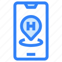 hotel, room, mobile, booking, location, map, phone