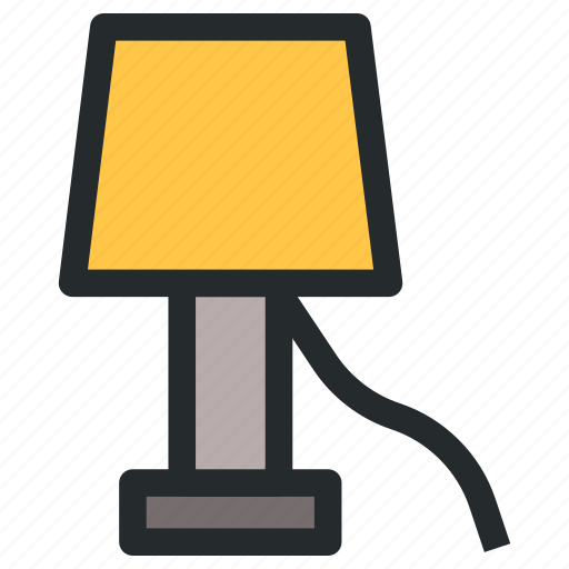 Hotel, room, bedroom, lamp, bed, night, light icon - Download on Iconfinder