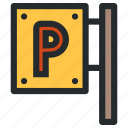 hotel, room, parking, sign, board, place, signaling