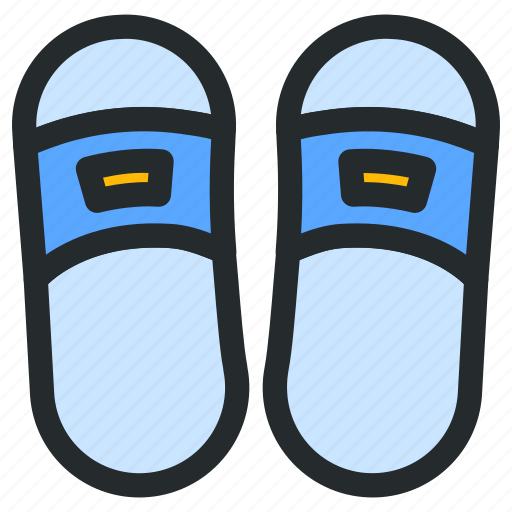 Hotel, room, slippers, floaters, footwear, fashion icon - Download on Iconfinder