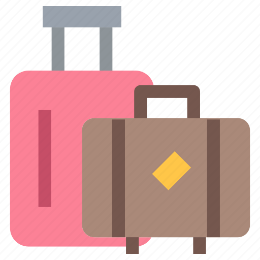 Hotel, room, luggage, baggage, bags, packed, vacation icon - Download on Iconfinder