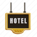 hotel, signboard, hang, hanging, vacation, holiday, service 
