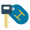 hotel, key, keychain, room