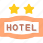 hotel, service, star, two 