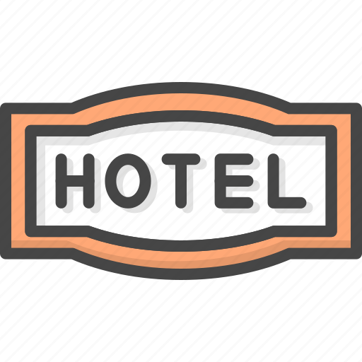Filled, hotel, outline, service, sign icon - Download on Iconfinder
