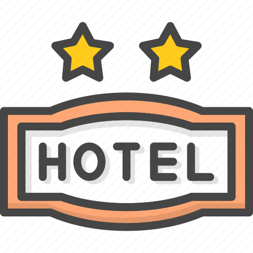 Filled, hotel, outline, service, star, two icon - Download on Iconfinder